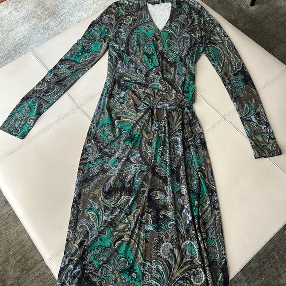 Etro Paisley Print Midi Length Dress (EU44, US8) - Picture 1 of 9